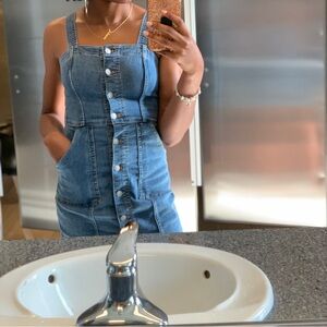 Denim Button-Down Dress